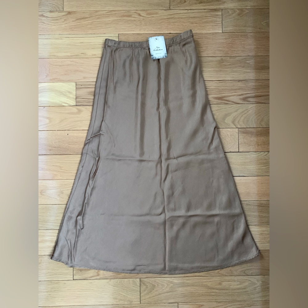 Silk Midi Skirt NWT